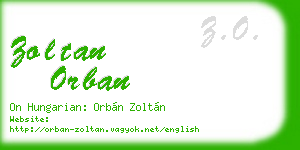 zoltan orban business card