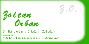 zoltan orban business card